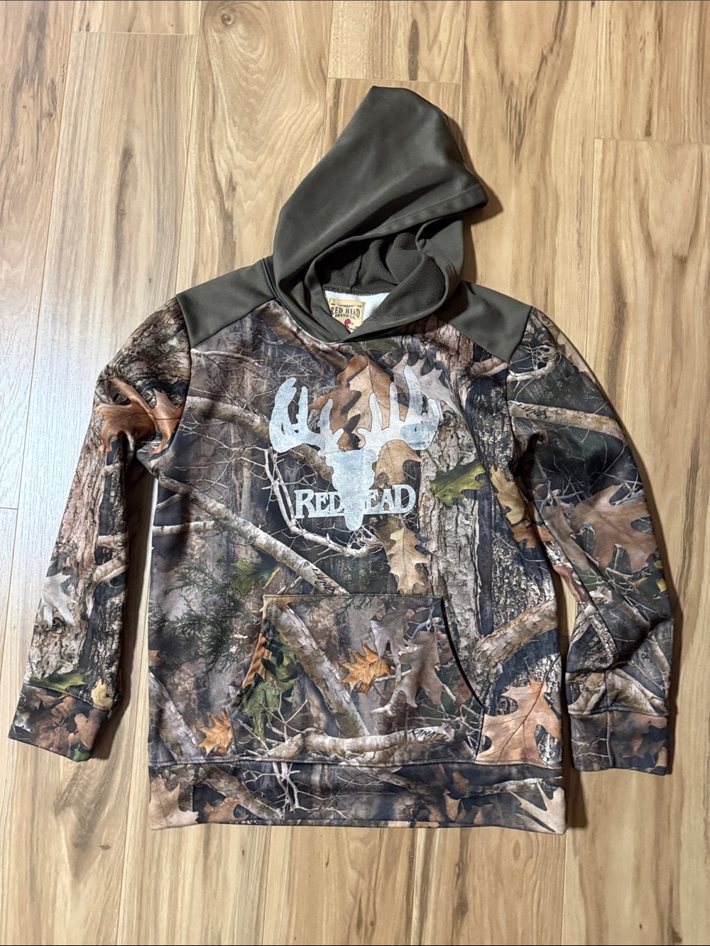 RedHead Boys' Camo Hoodie Jacket - Brown/Green